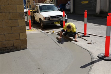 Pavements works in Elringtons lane