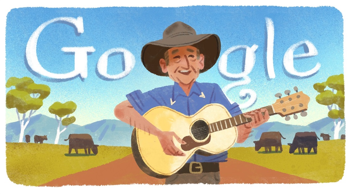 A drawing of Slim Dusty