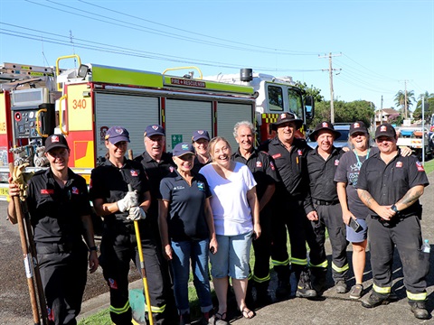 Flood recovery hug in Smithtown