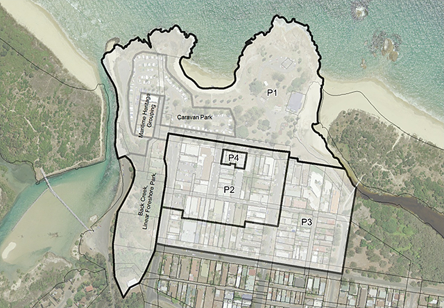 Figure D1-2: Map - Precincts of South West Rocks Town Centre