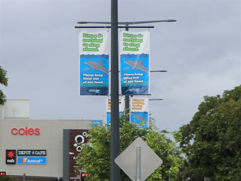 Flags designed by Stephen McLeod have been installed in Smith Street Kempsey