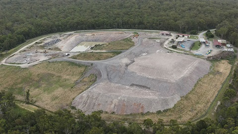 An aerial shot of the Waste Management Centre