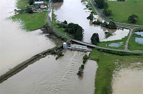 Flood gates and flood-relief gates