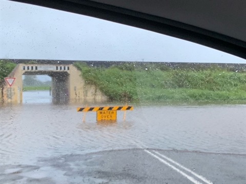 Gladstone Street underpass West Kempsey 30 March 2022 8am