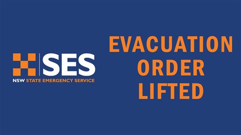 NSW SES Evacuation Order Lifted