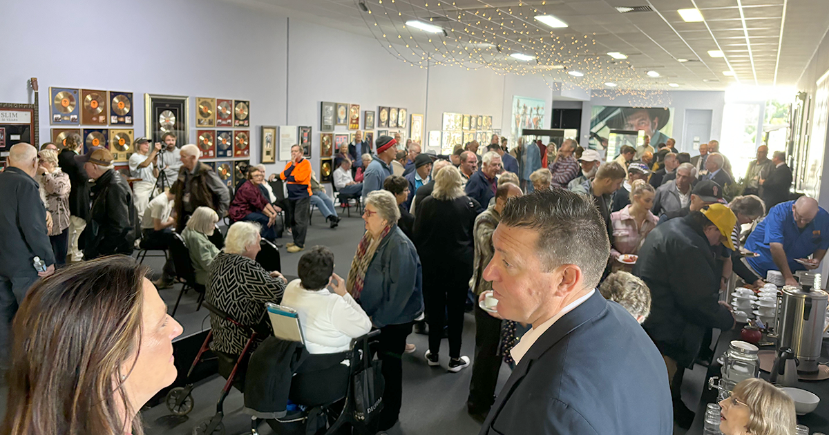 The crowd enjoying the Slim Dusty birthday celebrations