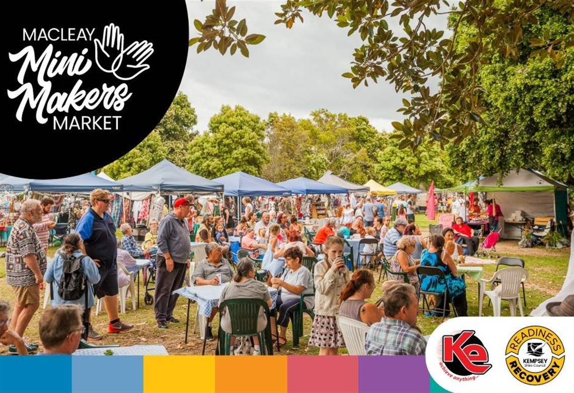 people gathered at a community market