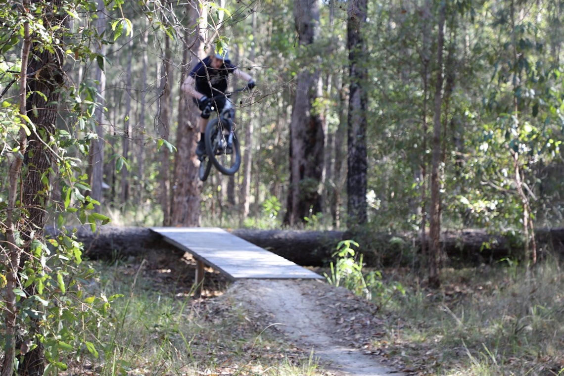 a mountain bike rider