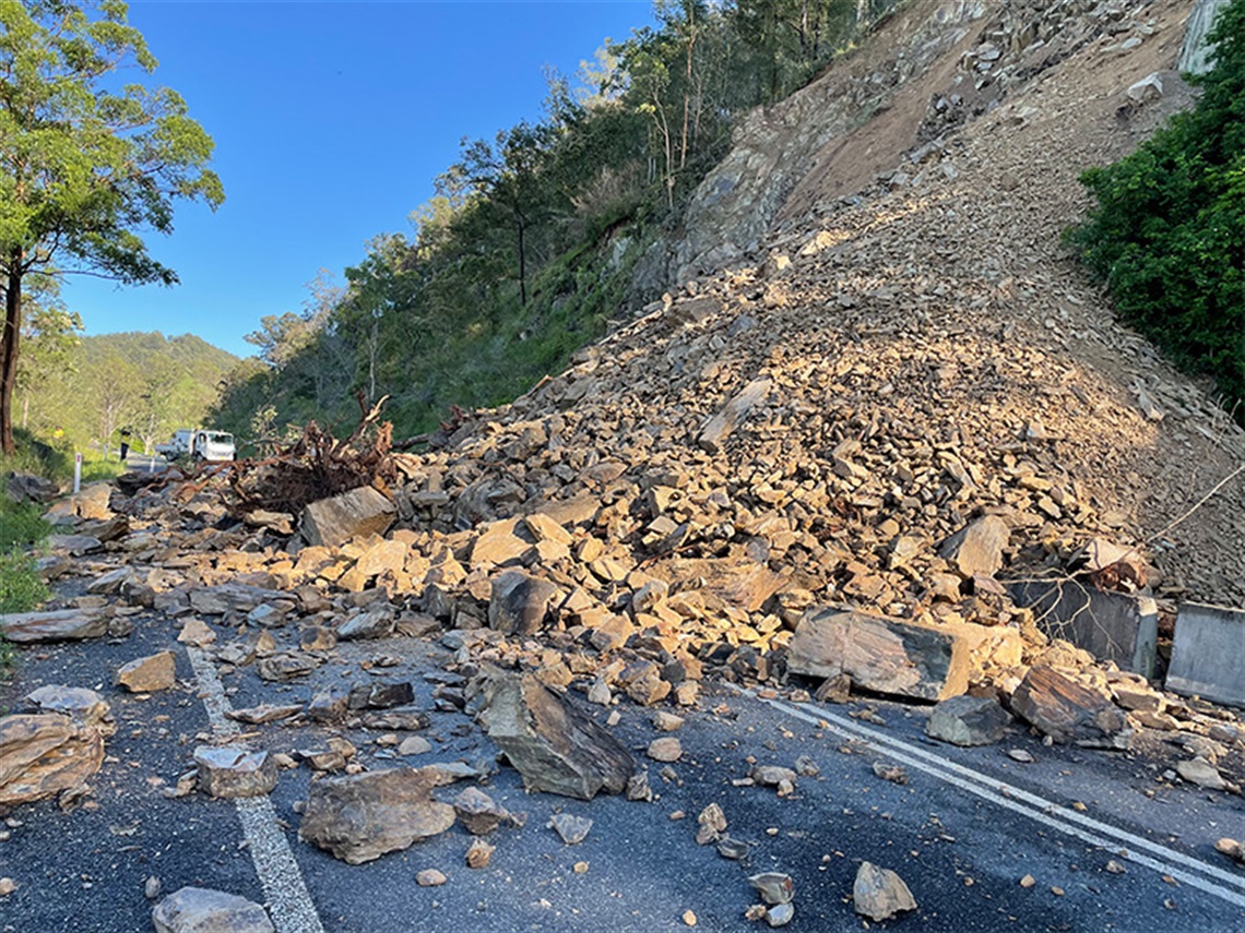 The massive landslip at Devils Nook in January 2021