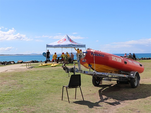 Kempsey Crescent Head surf life saving club members on patrol at the beach