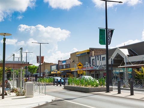 a main street in the town kempsey